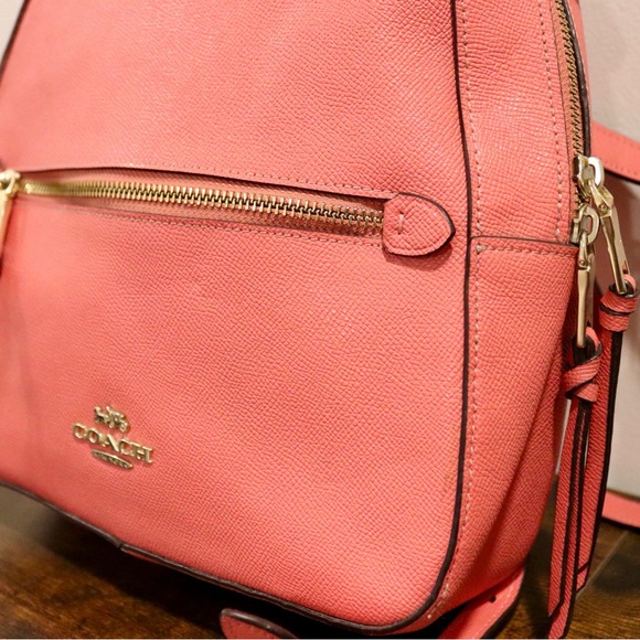 Coach Pink Backpack with Textured Leather and Compact Design main image 6